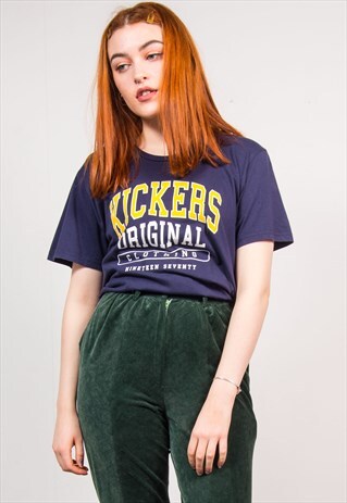 VINTAGE 90'S KICKERS ORIGNAL CLOTHING PURPLE T-SHIRT