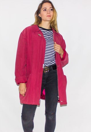 VINTAGE 90'S RED PADDED PARKA JACKET