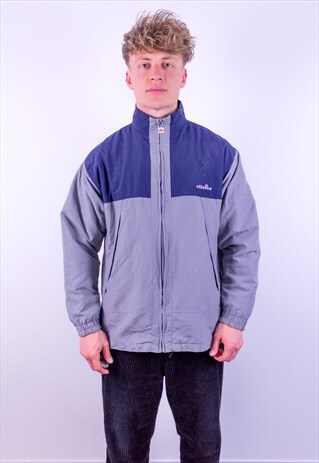 VINTAGE ELLESSE JACKET IN GREY & BLUE