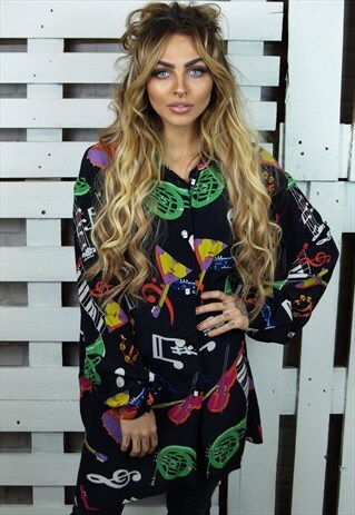 SUPER FUNKY MUSIC PRINT UNISEX JAZZY SHIRT