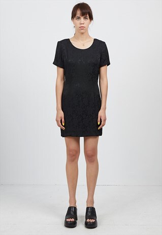 VINTAGE BLACK PART TWO SHORT SLEEVE MINI DRESS