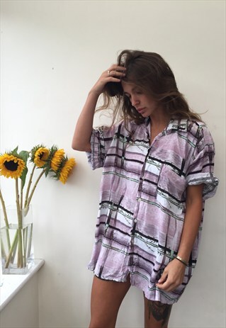 CRAZY PATTERN OVERSIZED RETRO VINTAGE UNISEX FESTIVAL SHIRT