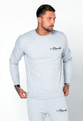 54 FLORAL MINI CORE JUMPER SWEATER - GREY