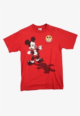 Vintage 1996 Disney Mickey Mouse T-Shirt Red XS