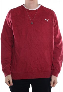 Vintage Puma - Red Embroidered Crewneck Sweatshirt - XXLarge