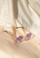 LILAC HEXAGON METAL FRAME SUNGLASSES