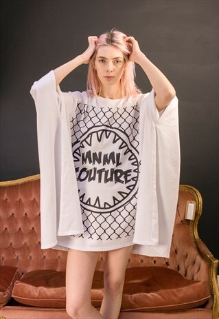 WHITE SWEATSHIRT DRESS