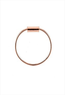 Rose Gold Nose Ring With Line 8mm