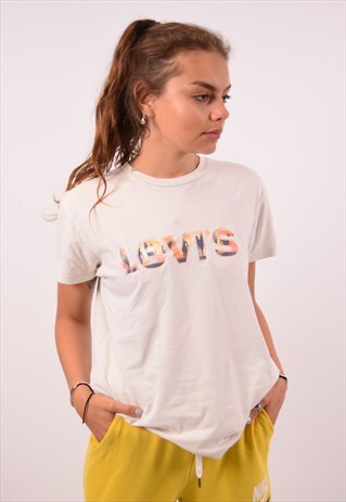 VINTAGE LEVI'S T-SHIRT TOP WHITE