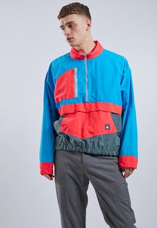 VINTAGE 1/4 ZIP SHELL JACKET