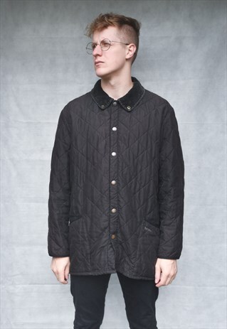 BARBOUR BLACK QUILTED JACKET SIZE L