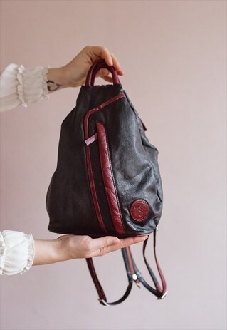 VINTAGE 90S LEATHER RUCKSACK