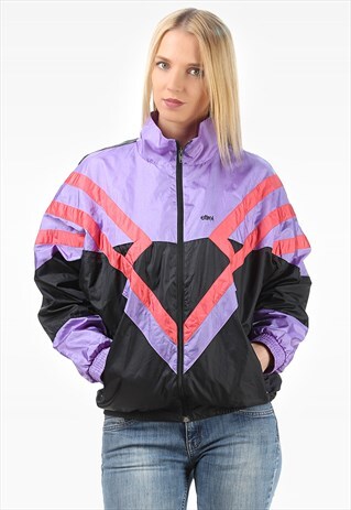 RETRO BOMBER SHELL TRACK JACKET COLOR BLOCK
