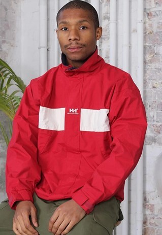 VINTAGE HELLY HANSEN CENTRAL LOGO JACKET RED