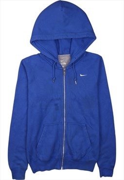 Vintage 90's Nike Hoodie Swoosh Full Zip Up Blue XSmall