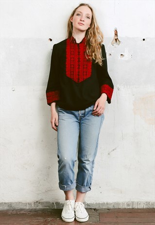 VINTAGE 70S EMBROIDERED SHIRT