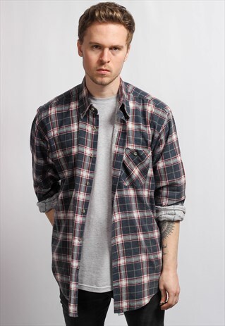 VINTAGE FLANNEL SKATER SHIRT