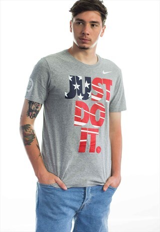 VINTAGE NIKE LOGO T- SHIRT 90S M 5