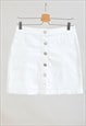 Vintage 00s white denim skirt