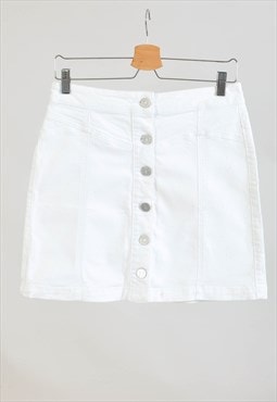Vintage 00s white denim skirt