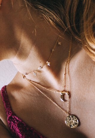 GOLD PLATED 925 SILVER MOONDUST CHOKER
