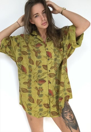 PATTERNED OVERSIZED RETRO VINTAGE UNISEX FESTIVAL SHIRT