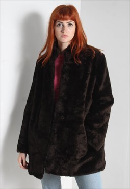 Vintage Faux Fur Jacket Brown