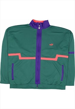 Vintage 90's Puma Windbreaker Retro Track Jacket Zip Up