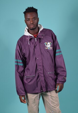 VINTAGE MIGHTY DUCKS PURPLE RAIN JACKET