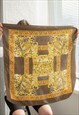 VINTAGE 80'S BROWN LEOPARD PRINT SCARF