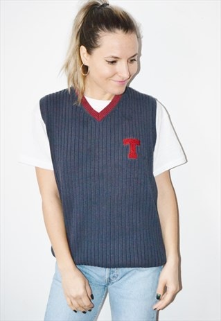 VINTAGE 90S TOMMY HILFIGER JUMPER SWEATSHIRT VEST