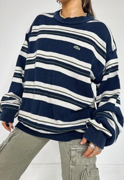 Vintage 90s Lacoste Jumper Knit Sweater Sweatshirt 80s 
