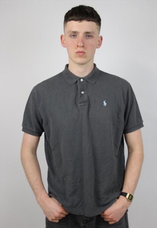 VINTAGE POLO RALPH LAUREN GREY POLO SHIRT
