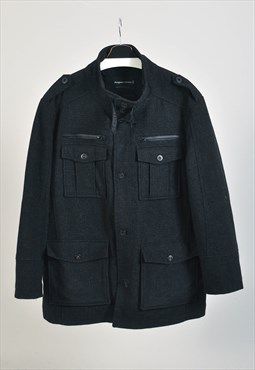 Vintage 00s wool coat in black