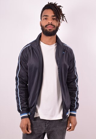 KAPPA MENS VINTAGE TRACKSUIT TOP JACKET LARGE GREY 90S
