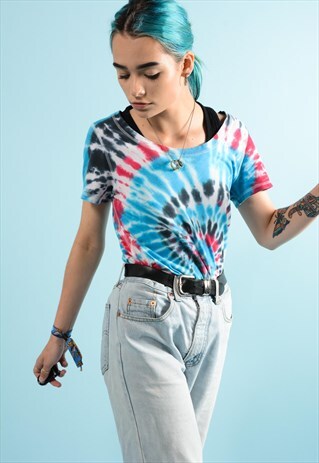 VINTAGE FESTIVAL TIE DYE TEE SHIRT