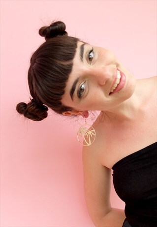 GOLD PALM TREE EARRINGS