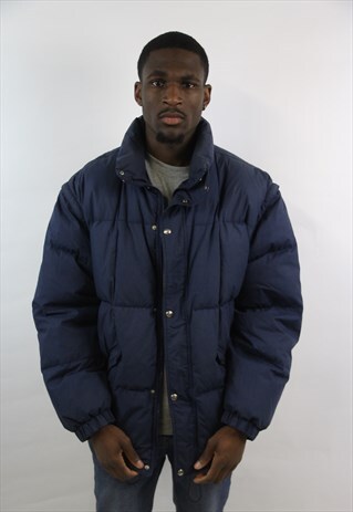 VINTAGE 90'S NAVY PUFFER JACKET