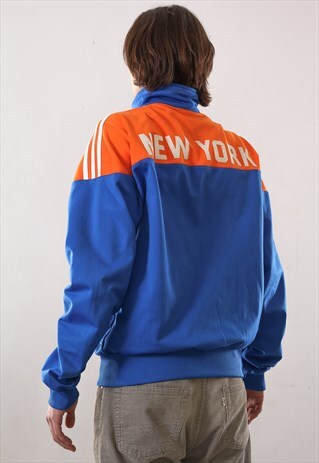 VINTAGE MENS ADIDAS ORIGINALS NEW YORK TRACK TOP JACKET