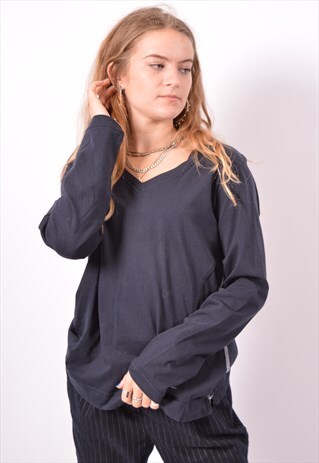 VINTAGE CHAMPION TOP LONG SLEEVE NAVY BLUE