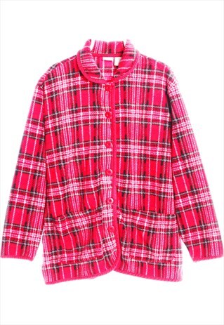 RED CHEROKEE BUTTON UP FLEECE - XLARGE