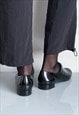 90'S VINTAGE ICONIC LEATHER OXFORD SHOES IN SHINY BLACK