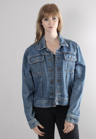 VINTAGE 90S DKNY OVERSIZE BLUE DENIM JACKET