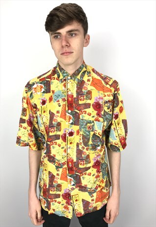 90S VINTAGE PATTERNED FESTIVAL SHIRT