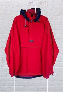 Vintage Chaps Ralph Lauren Jacket 1/4 Zip Pullover Red XL