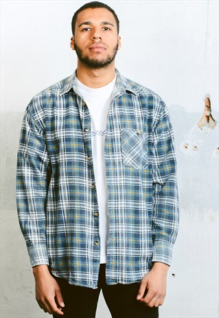 VINTAGE PLAID FLANNEL SHIRT