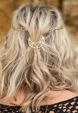 MOON HAIR CLIP, HAIR CLIP, FESTIVAL HAIR, BOHO HAIR