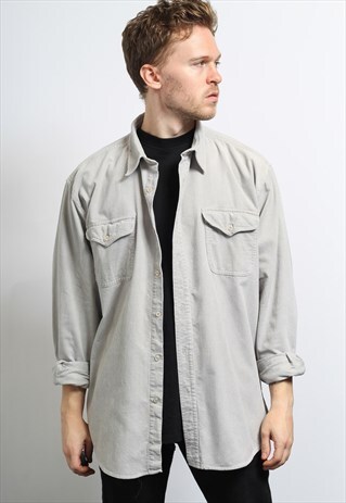 VINTAGE CORDUROY SHIRT GREY