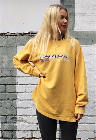 PALE YELLOW CHAPS RALPH LAUREN SWEATSHIRT