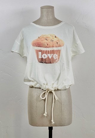 Vintage Distressed Love Muffin Crop Top Graphic Tee | Zenzee | ASOS ...